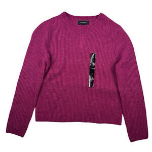 Banana Republic Nylon Blend Crewneck Sweater Fuchsia Pink Size S